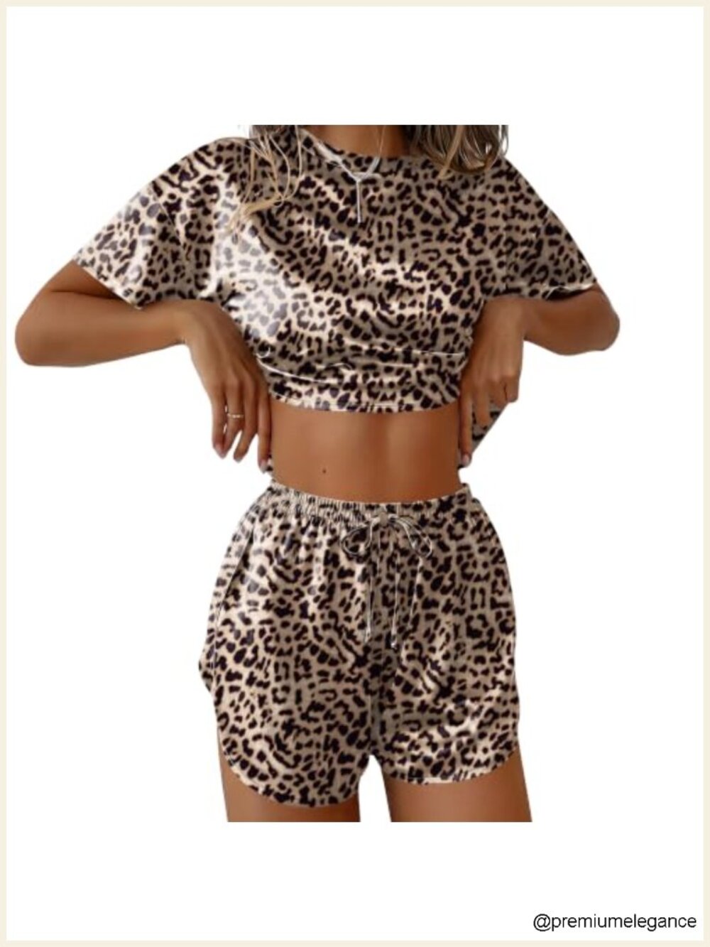Silk Pajama Set Women Satin Nightwear with Side Split Shorts Sexy Lounge Set